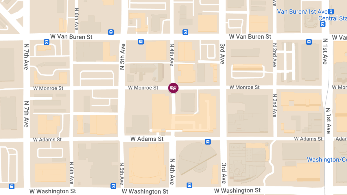 Vehicle Collision With Injuries at N 4th Ave & W Monroe St
