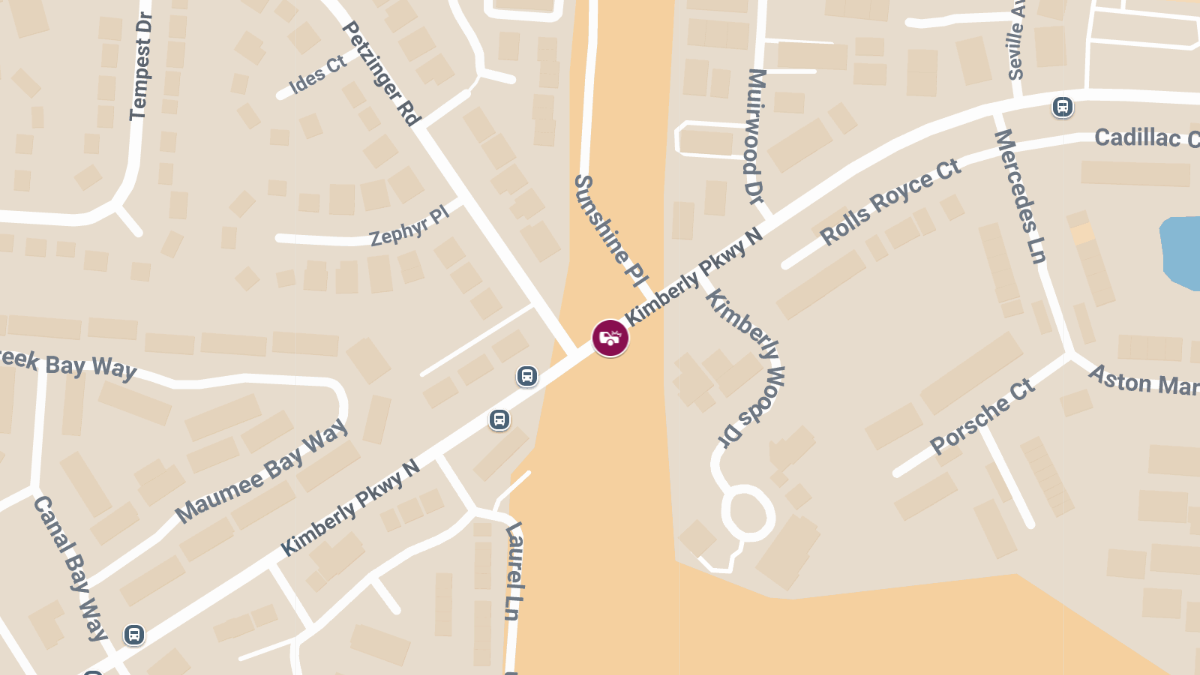 Vehicle Collision With Injuries at Sunshine Pl & Kimberly Pkwy N