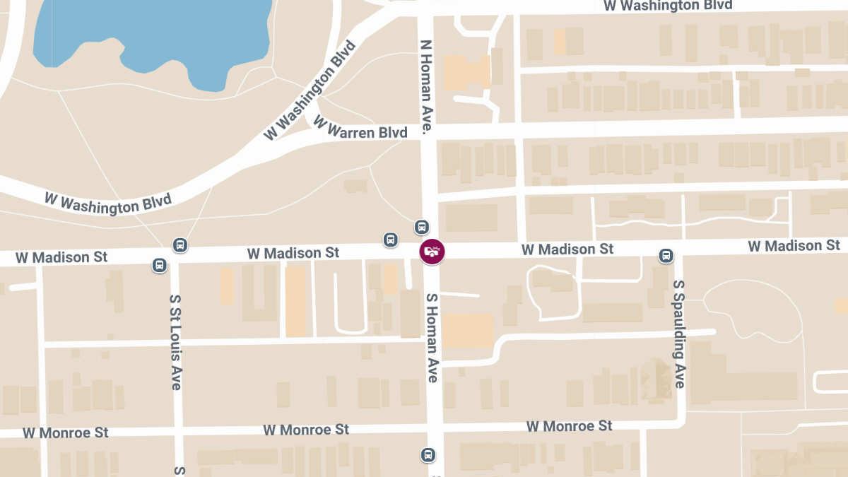 Vehicle Collision With Injuries at W Madison St & N Homan Ave