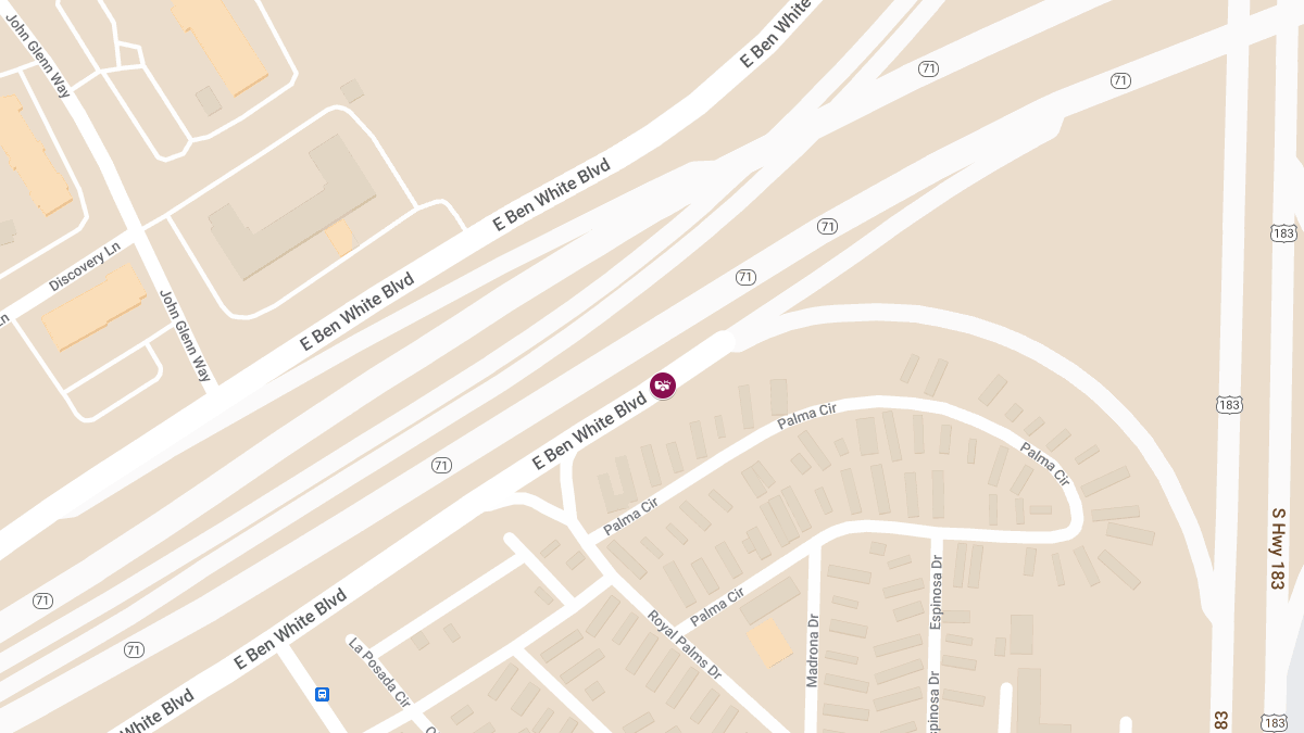 Vehicle Collision With Injuries on E Ben White Blvd to 183 Toll NB Ramp