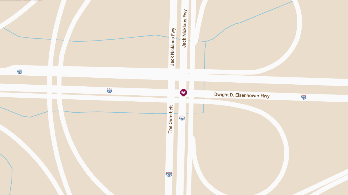 Vehicle Collision With Injuries on I-270 S at I-70 W
