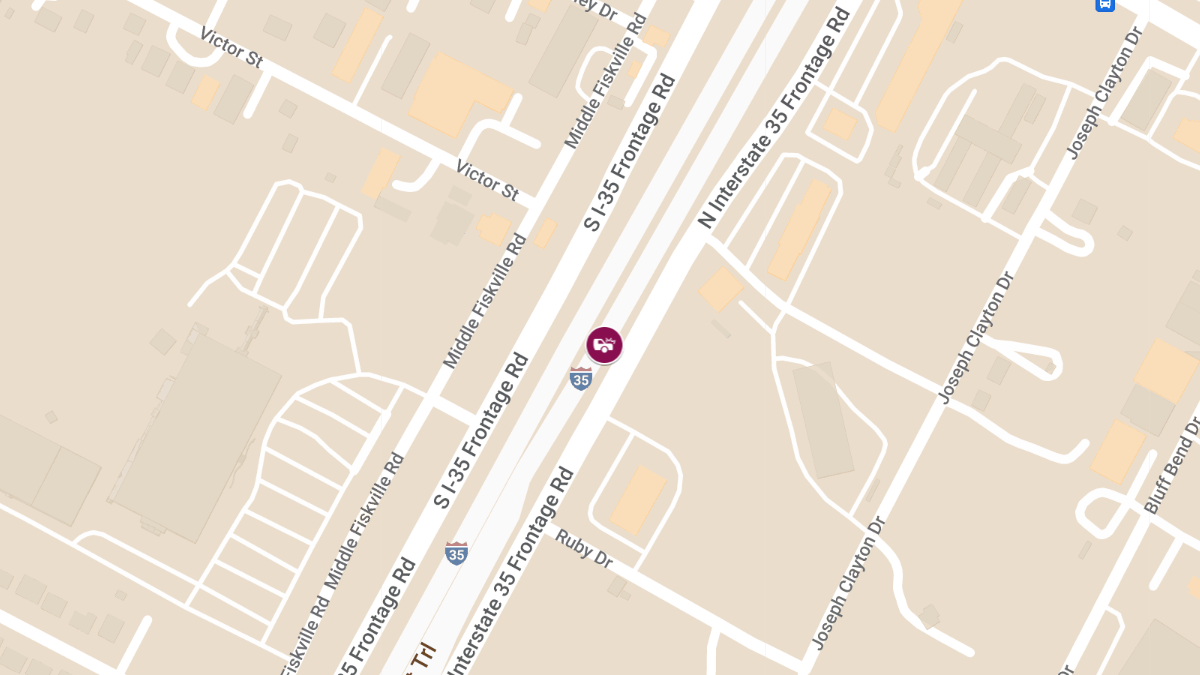 Vehicle Collision With Injuries on N IH 35 NB