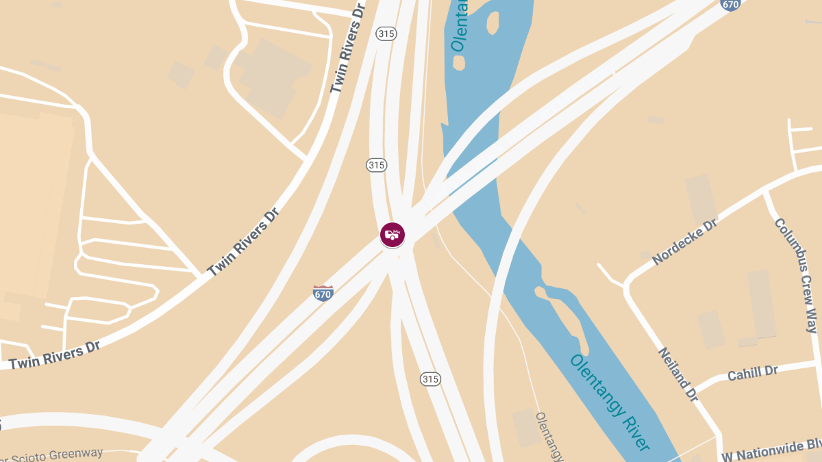 Vehicle Collision With Injuries on OH-315 S at I-670 E