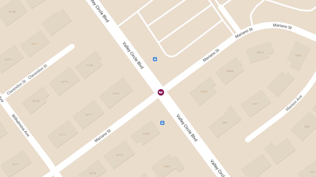 Vehicle Collision at Valley Circle Blvd & Mariano St Causes Injuries