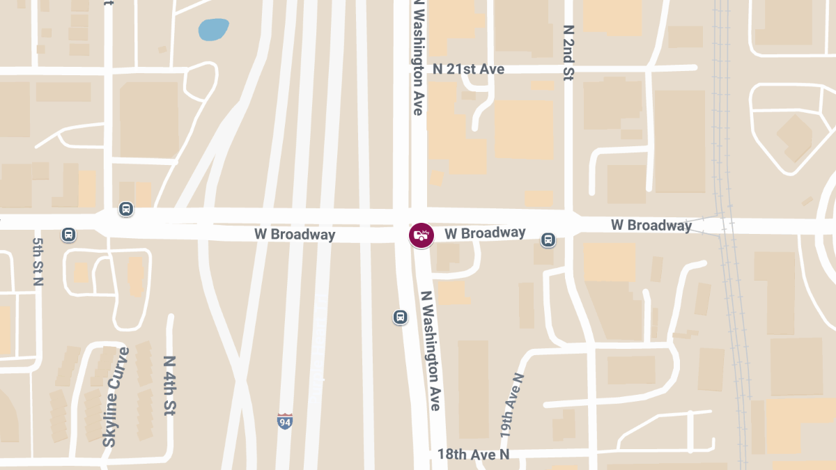 Vehicle Collision at Washington Ave N & W Broadway Ave Results in Injuries