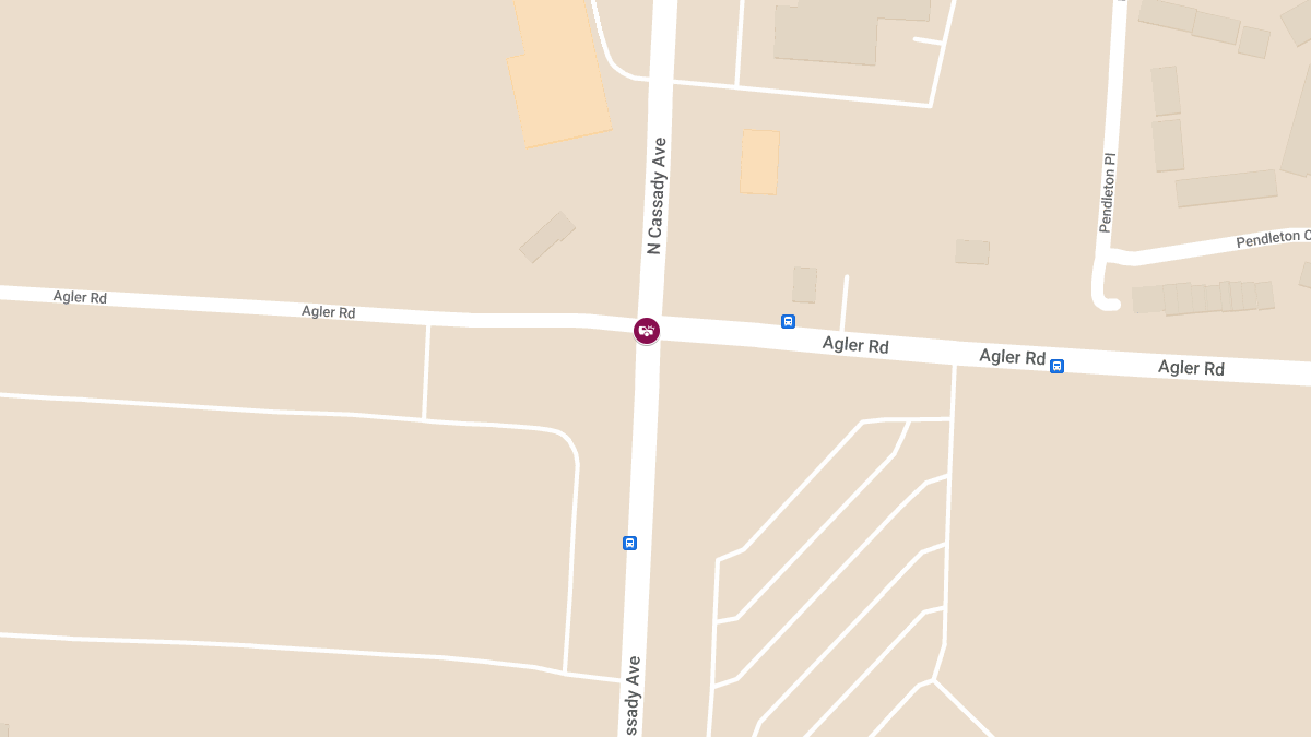 Vehicle Collision with Injuries at Agler Rd & N Cassady Ave