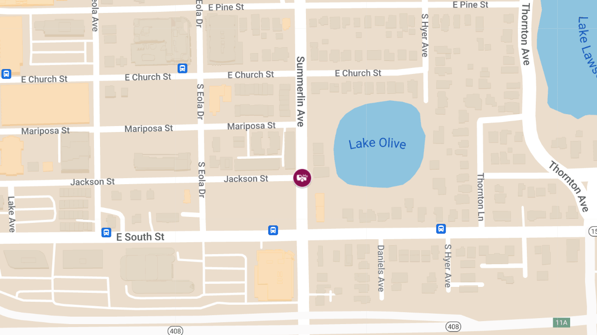 Vehicle Collision with Injuries at E Jackson St & S Summerlin Ave