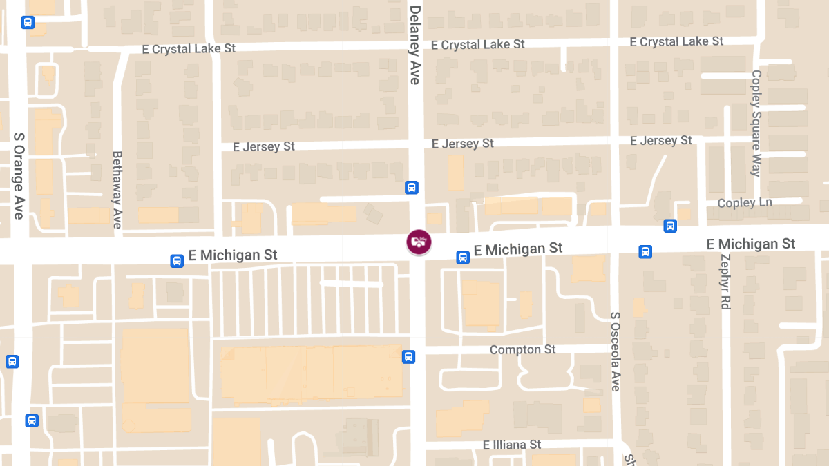Vehicle Collision with Injuries at E Michigan St & Delaney Ave