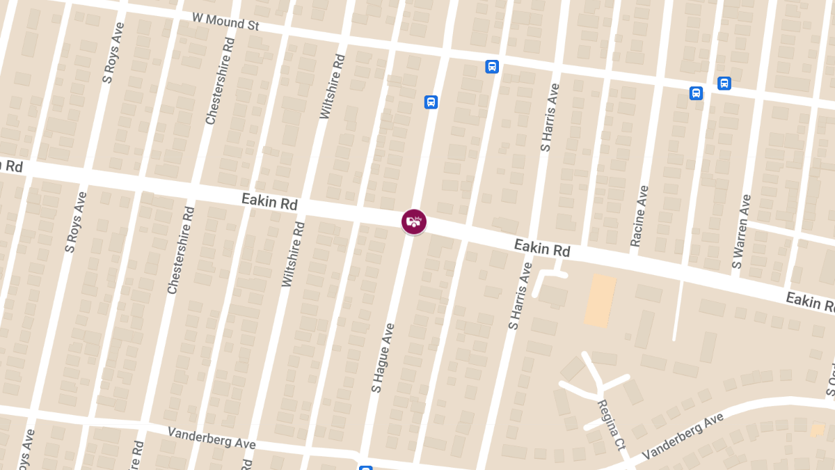 Vehicle Collision with Injuries at Eakin Rd & S Hague Ave