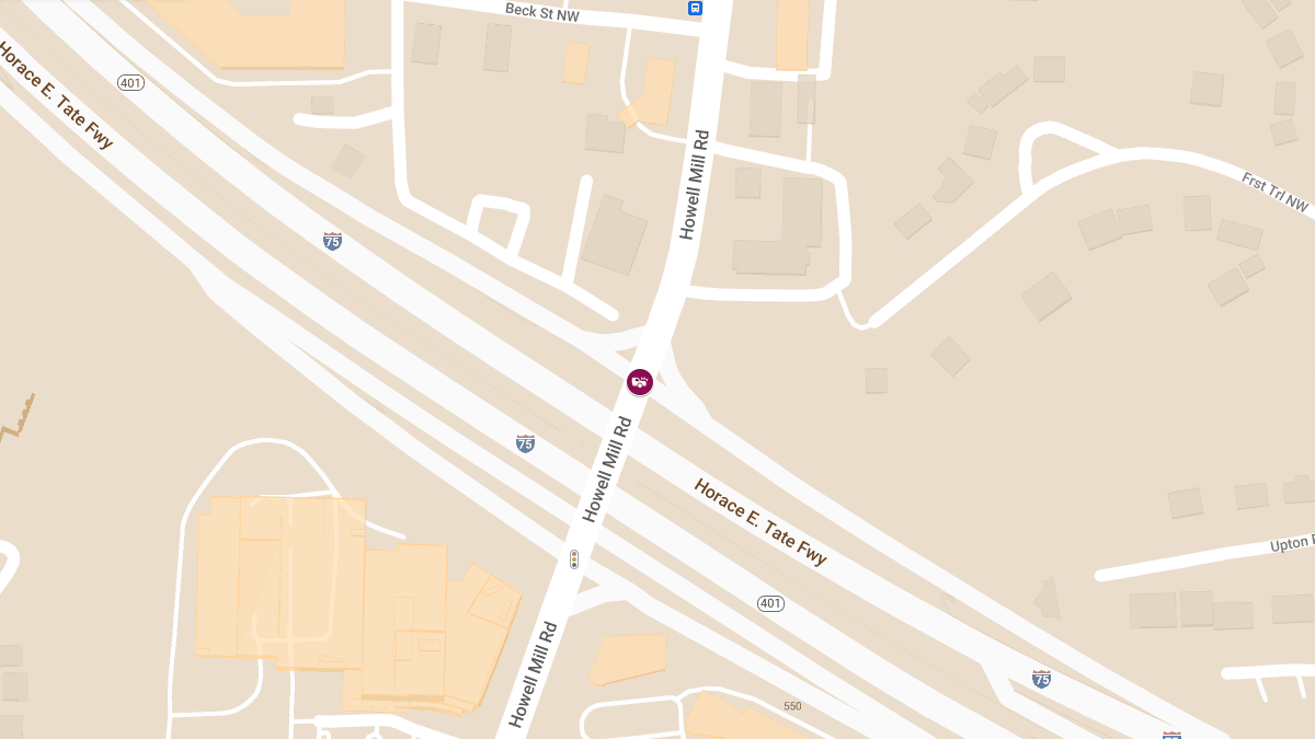 Vehicle Collision with Injuries at I-75 S & Howell Mill Rd NW