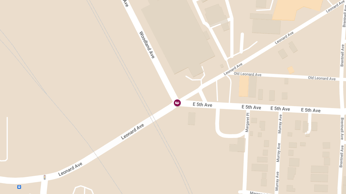 Vehicle Collision with Injuries at Leonard Ave & Woodland Ave