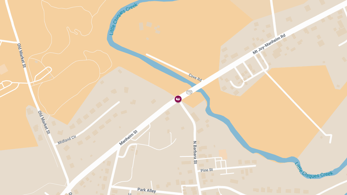 Vehicle Collision with Injuries at Manheim St & N Barbara St