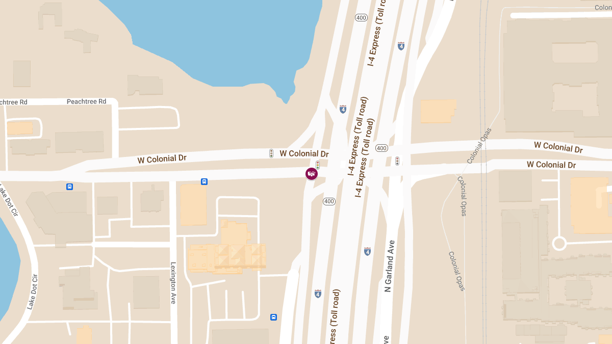Vehicle Collision with Injuries at N Hughey Ave & W Colonial Dr