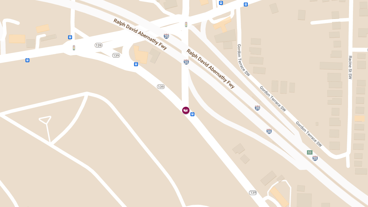 Vehicle Collision with Injuries at Ralph David Abernathy Blvd SW & W Lake Ave SW