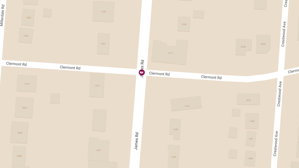 Vehicle Collision with Injuries at S James Rd & Clermont Rd