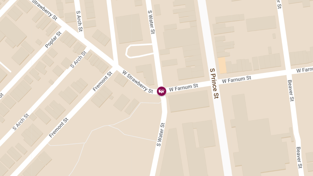 Vehicle Collision with Injuries at S Water St & W Strawberry St
