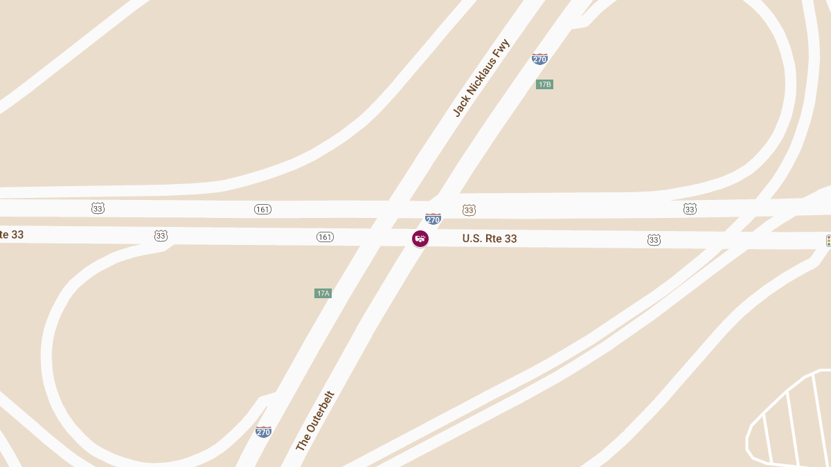 Vehicle Collision with Injuries at US-33 E & I-270 S