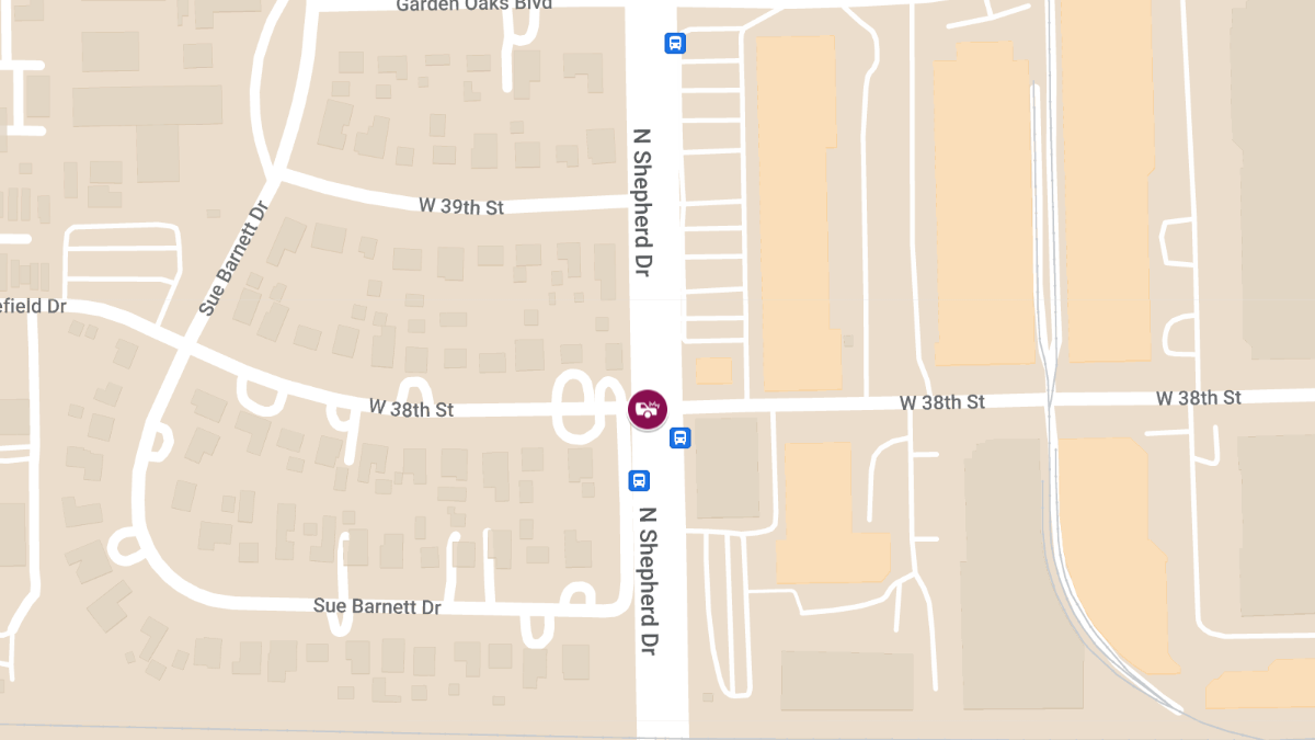 Vehicle Collision with Injuries at W 38th St & N Shepherd Dr