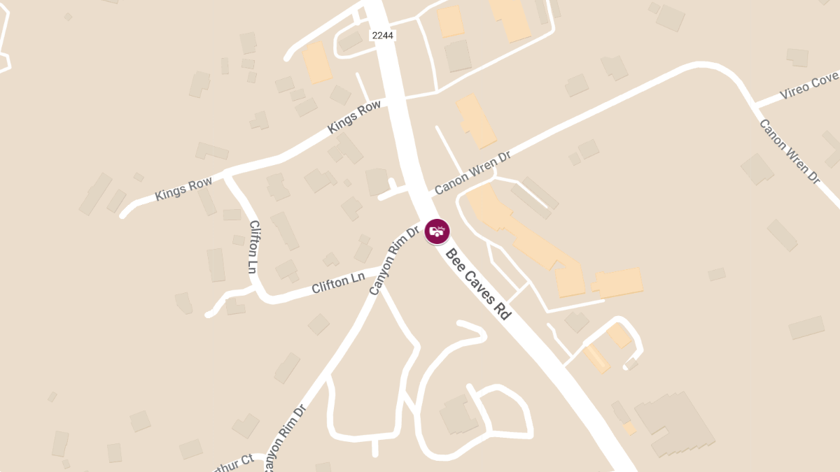 Vehicle Collision with Injuries on Bee Cave Rd in Treemont