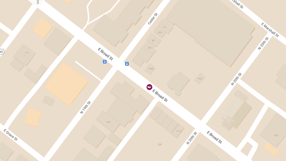 Vehicle Collision with Injuries on E Broad St in Upper Shockoe Valley