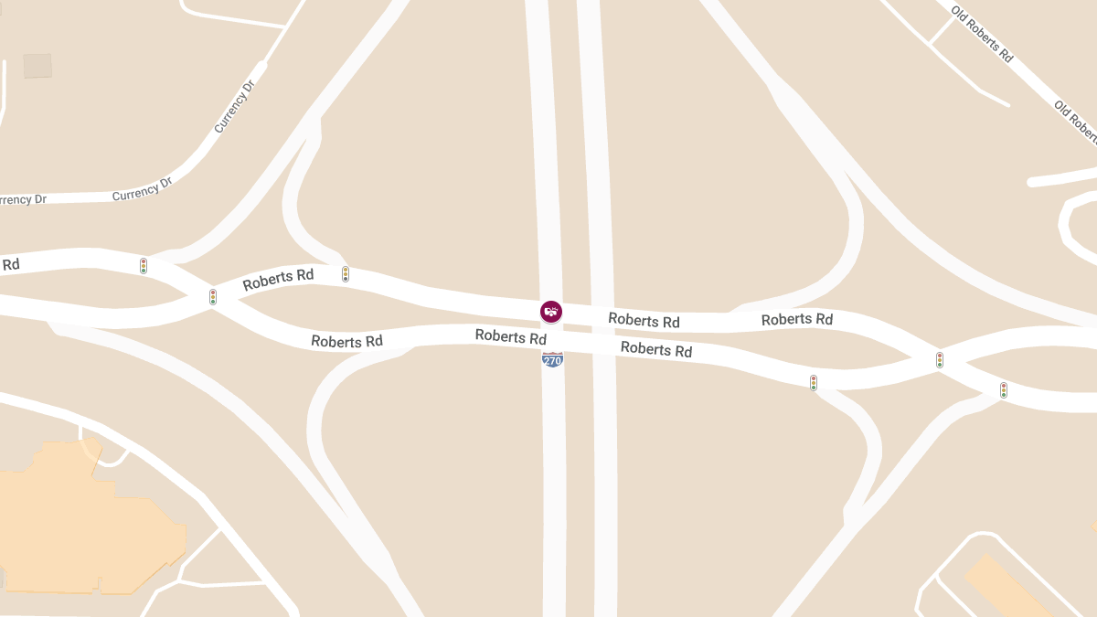 Vehicle Collision with Injuries on I-270 South at Roberts Rd