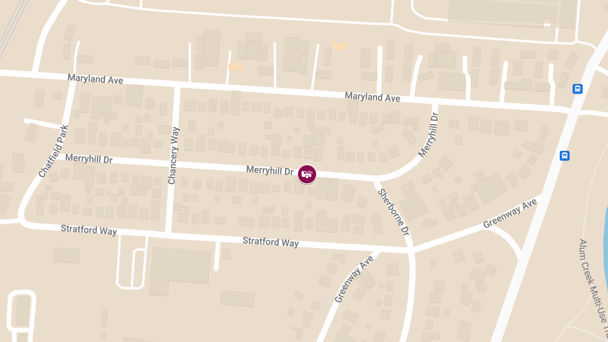 Vehicle Collision with Injuries on Merryhill Dr
