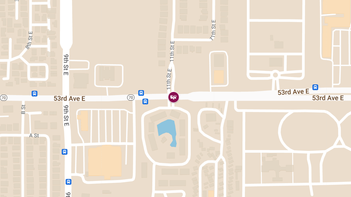 Vehicle Crash With Injuries at 53rd Ave E and 11th St E
