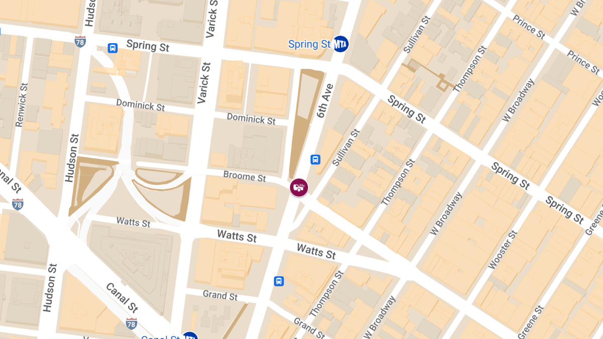 Vehicle Crash With Injuries at Broome St & Avenue of the Americas