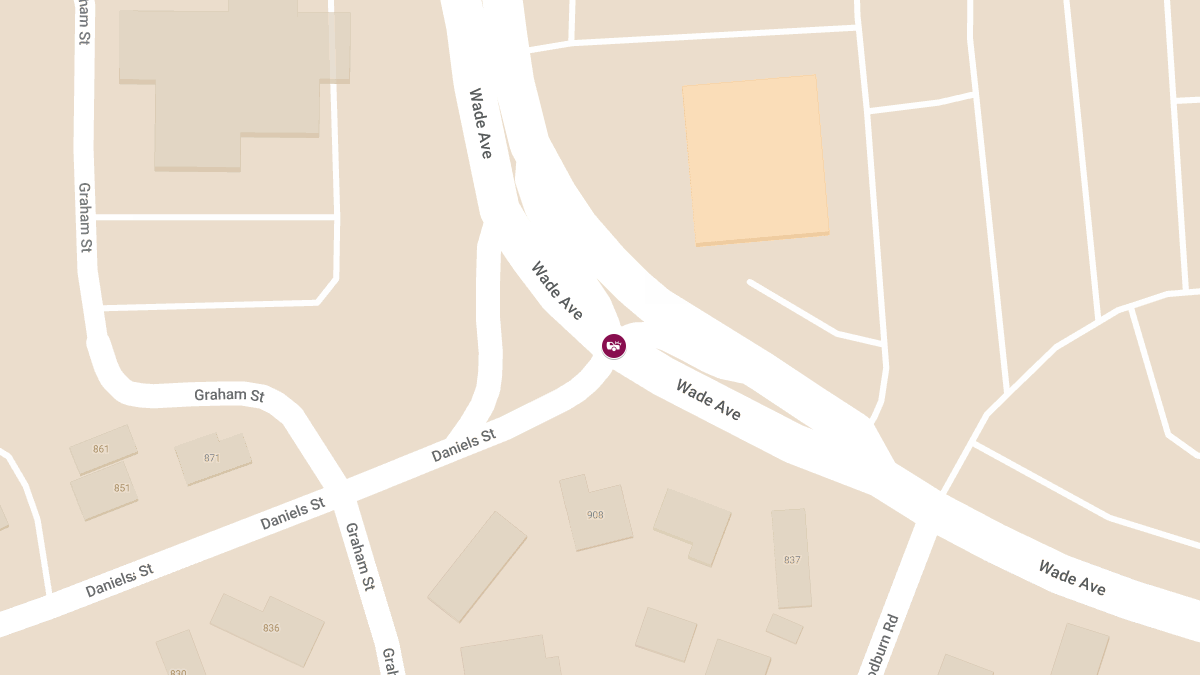 Vehicle Crash With Injuries at Daniels St & Wade Ave