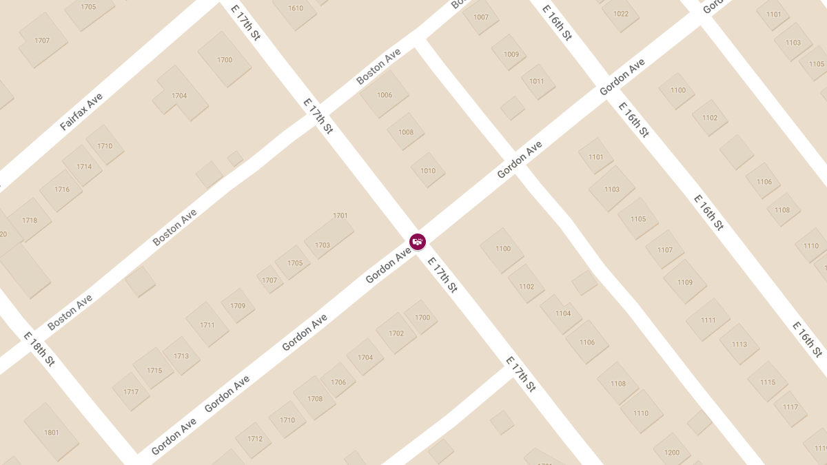 Vehicle Crash With Injuries at E 17th St & Gordon Ave