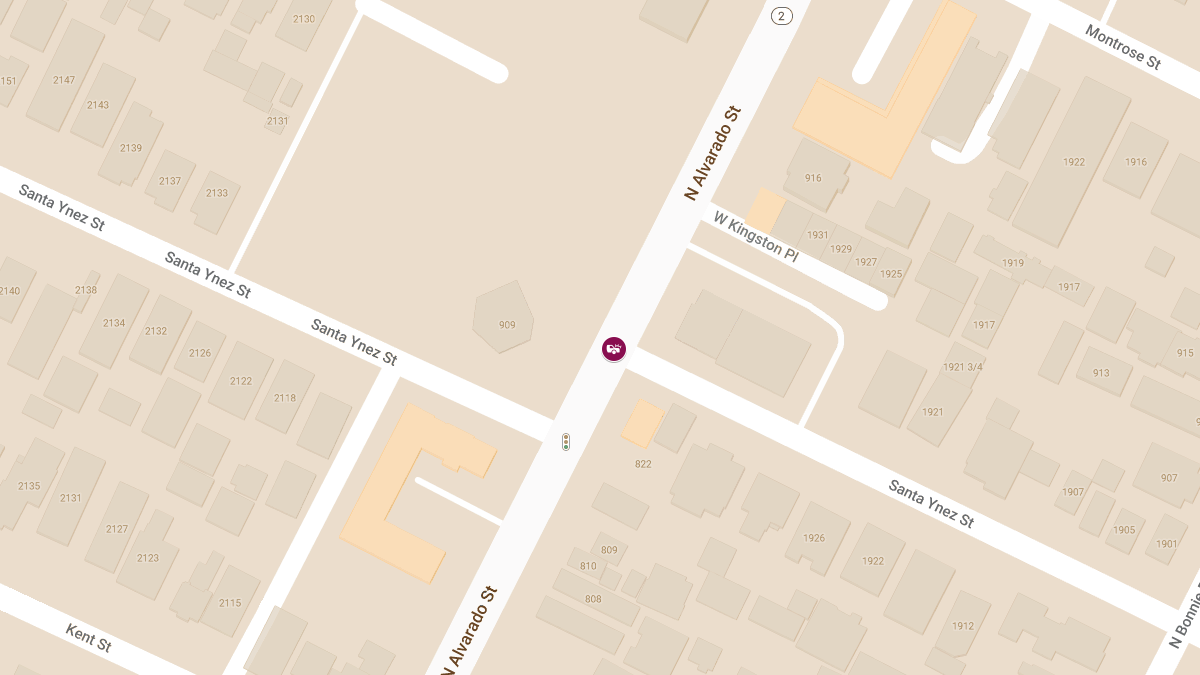 Vehicle Crash With Injuries at N Alvarado St & Santa Ynez St