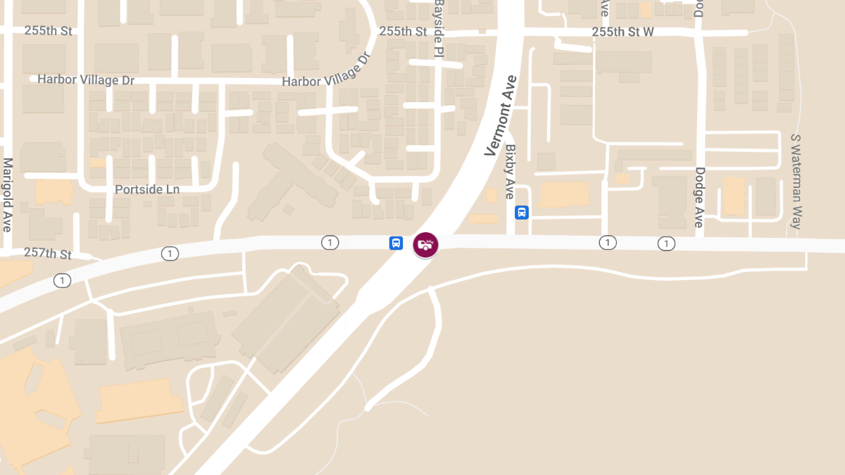 Vehicle Crash With Injuries at Pacific Coast Hwy & S Vermont Ave