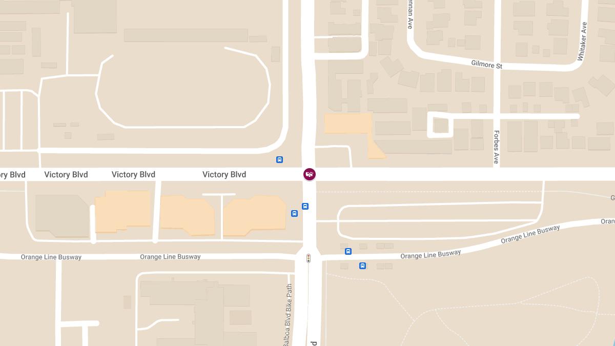 Vehicle Crash With Injuries at Victory Blvd & Balboa Blvd