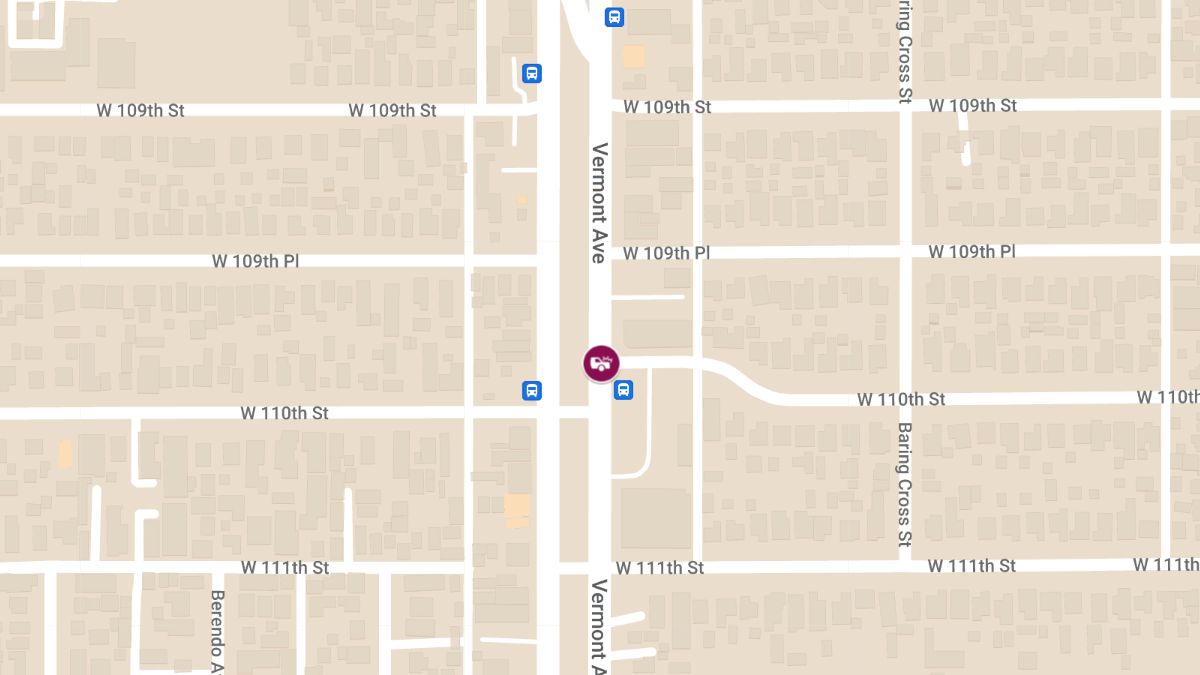 Vehicle Crash With Injuries at W 110th St & S Vermont Ave