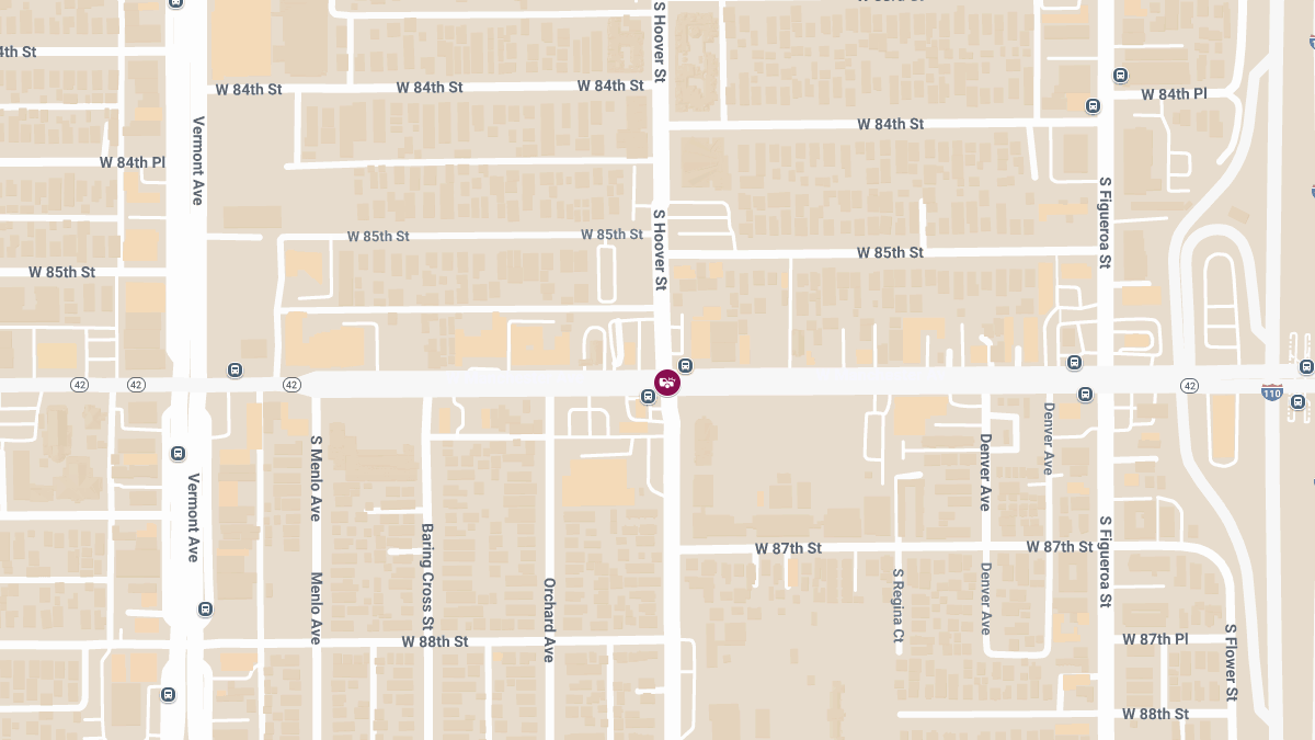 Vehicle Crash With Injuries at W Manchester Ave & S Hoover St