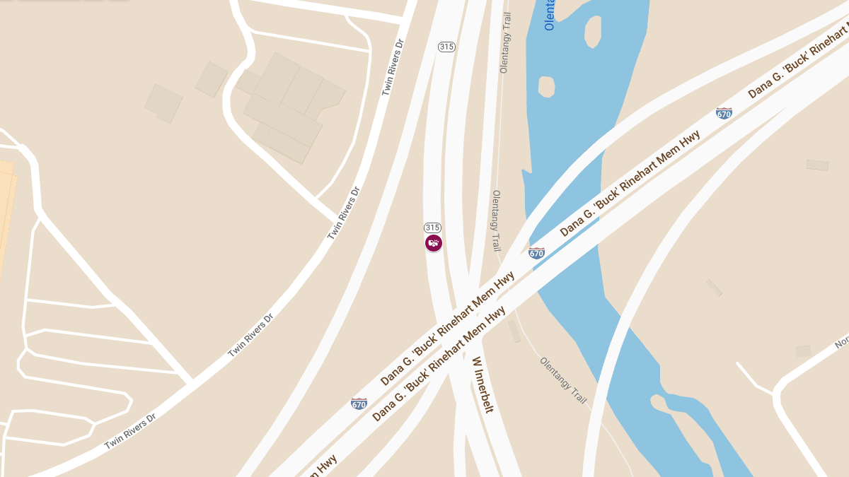 Vehicle Crash With Injuries on I-670 E & OH-315 S Ramp in Arena District