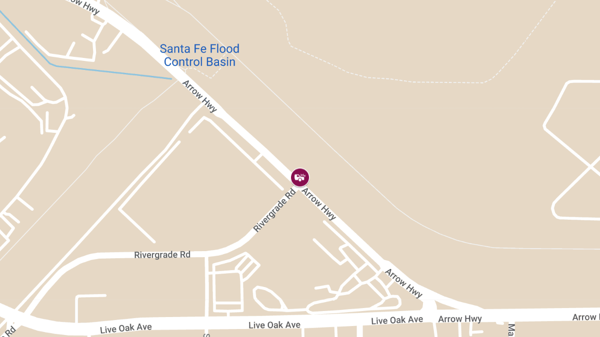 Vehicle Crash with Injuries at Arrow Hwy & Rivergrade Rd