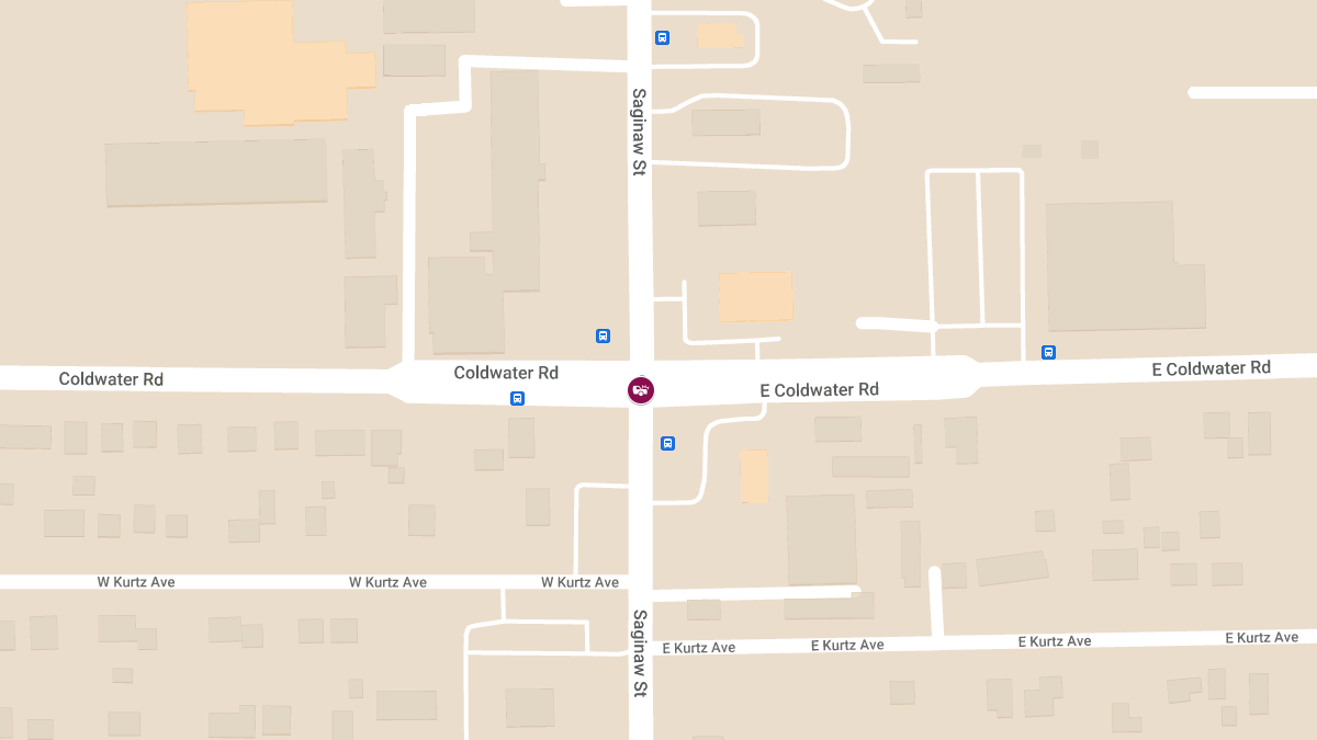 Vehicle Crash with Injuries at N Saginaw St & W Coldwater Rd