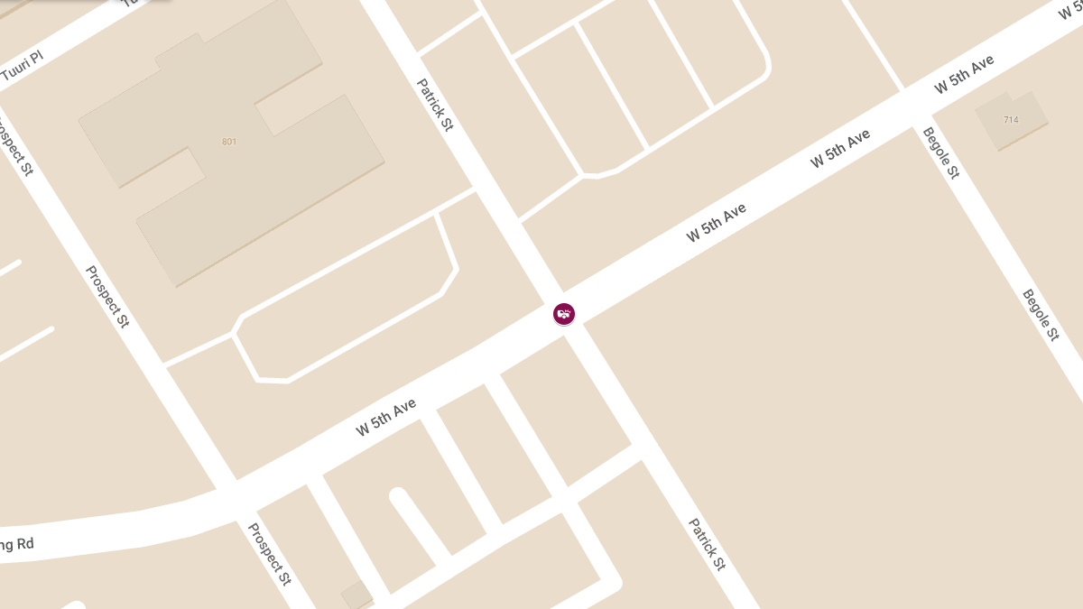 Vehicle Crash with Injuries at Patrick St & W Fifth Ave