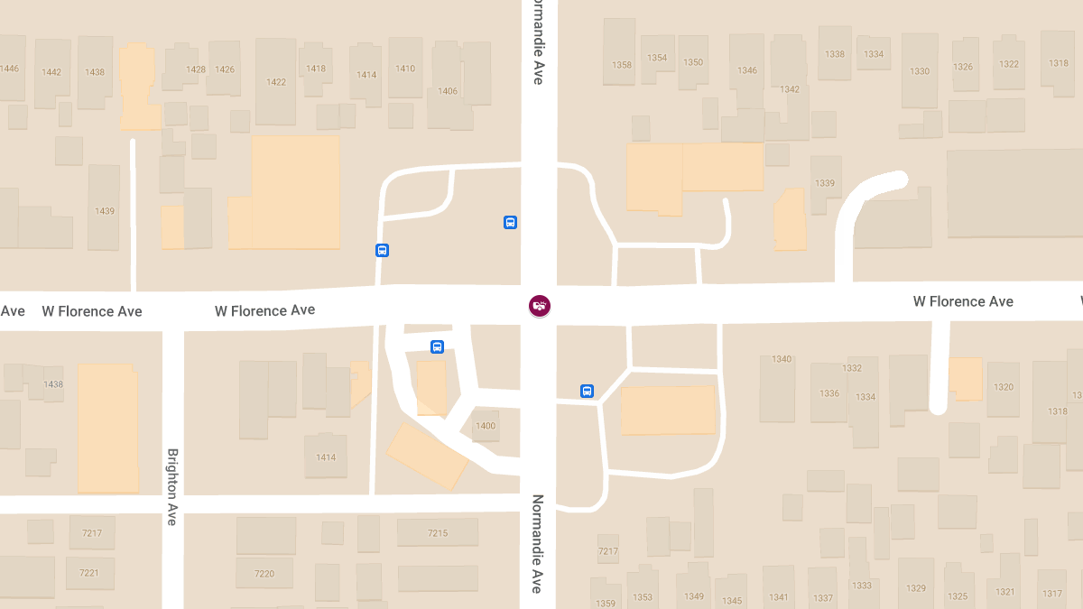 Vehicle Crash with Injuries at S Normandie Ave and W Florence Ave