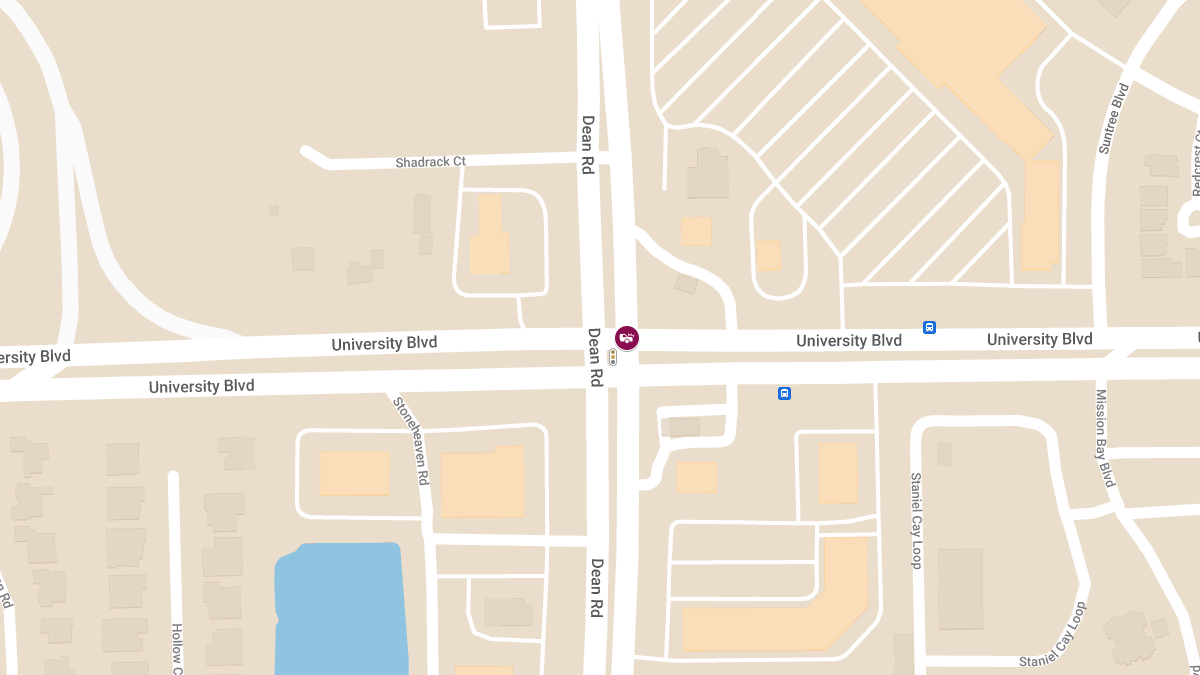 Vehicle Crash with Injuries at University Blvd & N Dean Rd