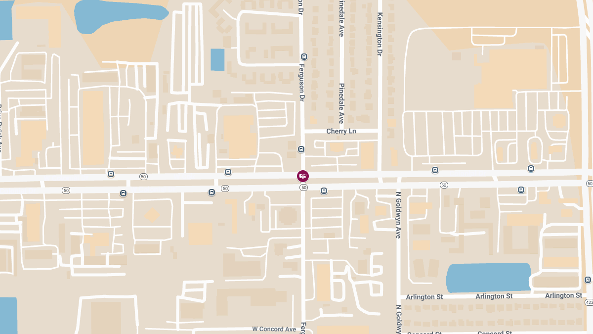 Vehicle Crash with Injuries at W Colonial Dr & Ferguson Dr