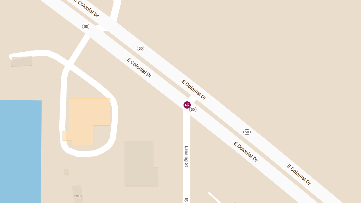 Vehicle Crash with Injuries on E Colonial Dr at Lansing St