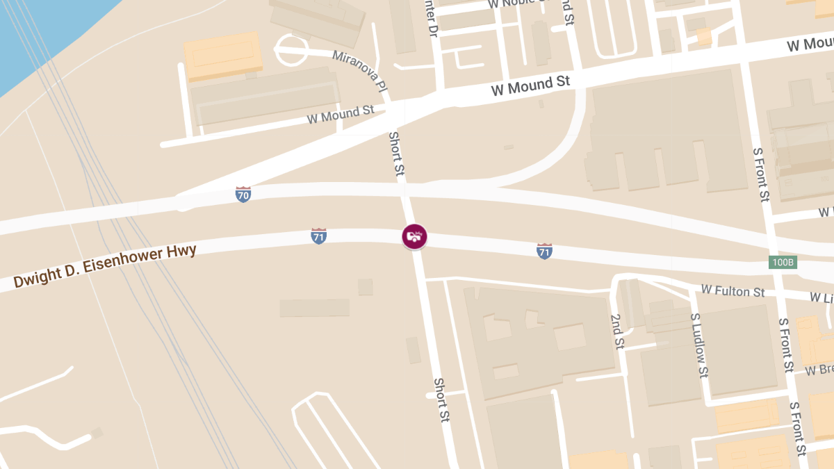 Vehicle Crash with Injuries on I-70 W at Short St