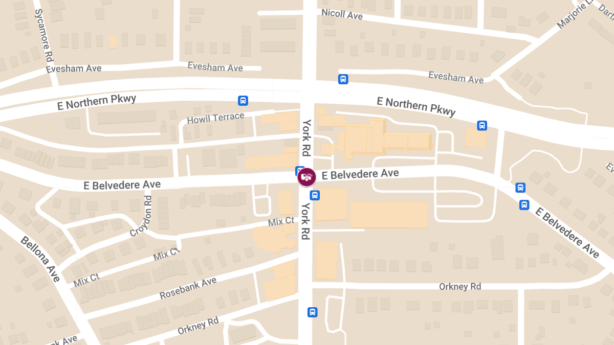 Woman Injured in Two-Car Crash at E Belvedere Ave & York Rd