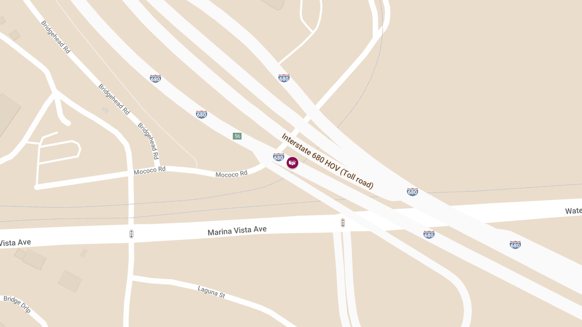 Woman Killed, One Injured in Solo-Vehicle Crash on I-680 near Marina Vista
