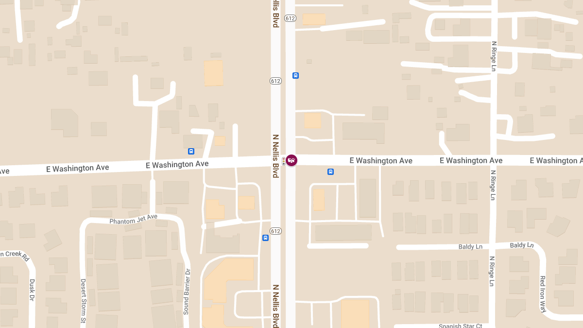 auto Crash with Injuries at N Nellis Blvd and E Washington Ave