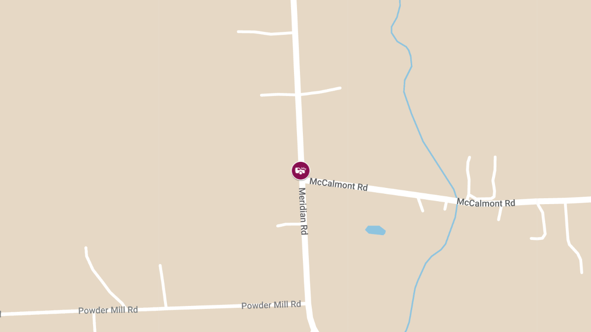 Head-On Collision with Injuries at McCalmont Rd & Meridian Rd