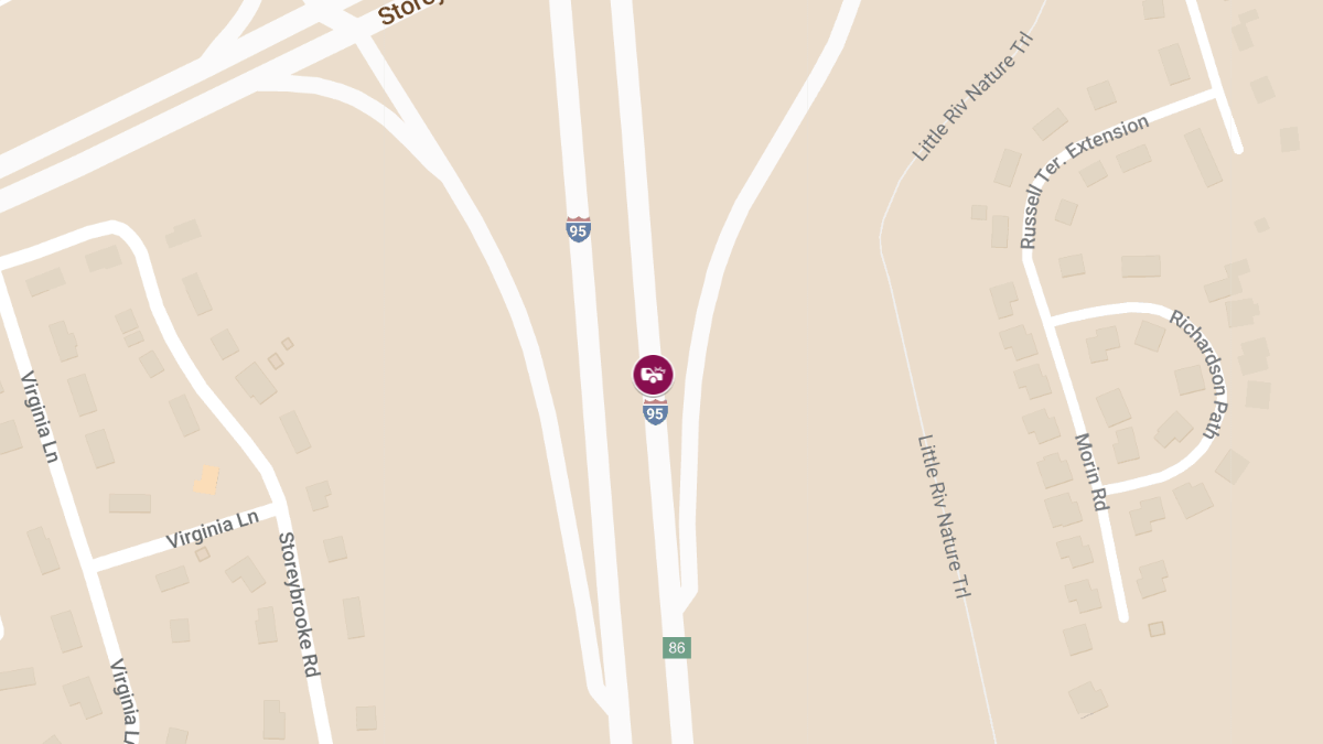 Two-Vehicle Crash With Injuries on I-95 South Near Exit 86