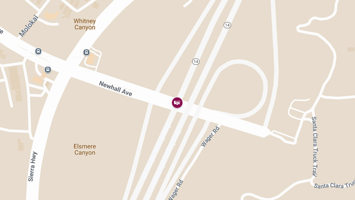 1 Injured in Crash at Newhall Ave & CA-14 N